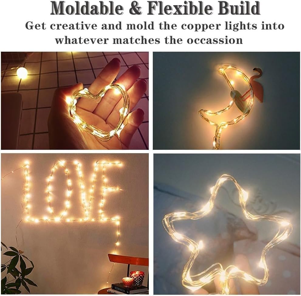 Makion 10M Led Battery Powered Fairy String Lights 100 LEDs for Decoration