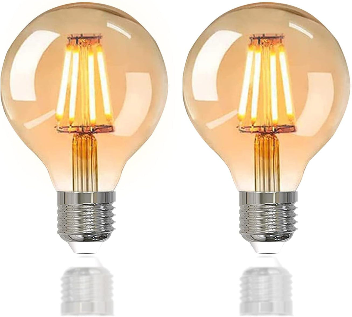 YOUDIAN E27 LED Edison Screw Bulb,Vintage Light Bulb ST64 4W(Pack of 2)