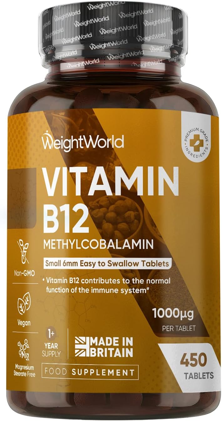 Vitamin B12 Tablets - 450 Tablets (1+ Year Supply) - 1000mcg