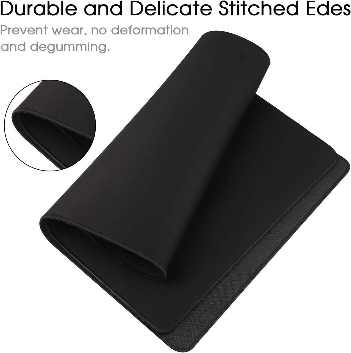 Gaming Mouse Mat/Large Mouse Pad 900 x 400 x 3mm / XXL mouse pad/large size | improved precision and speed | rubber base for stable grip on smooth surfaces | non-slip (90x40 Black)