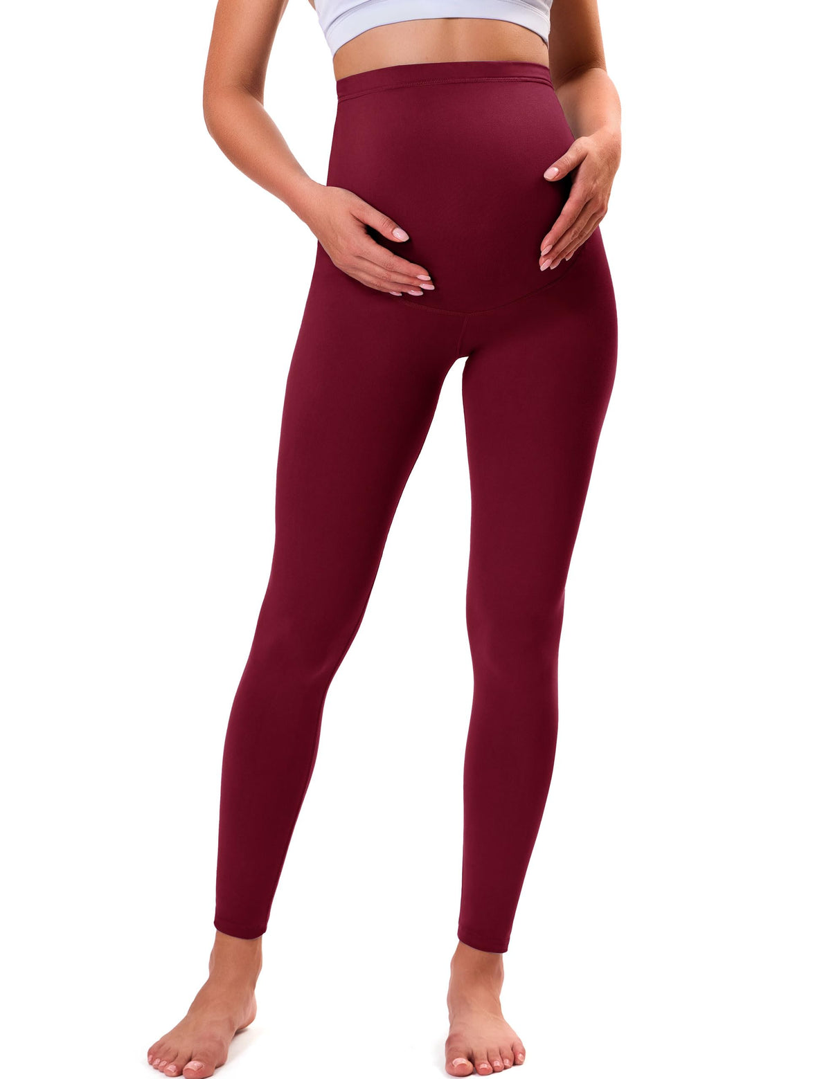 VALANDY Creamlush Over Bump Maternity Leggings for Women