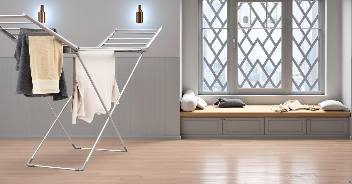 Easy Shopping® Electric Heated Clothes Airer 3-Tier Folding Laundry Dryer with 24 Heated Rails Indoor Horse Rack Foldable Garment Dryer