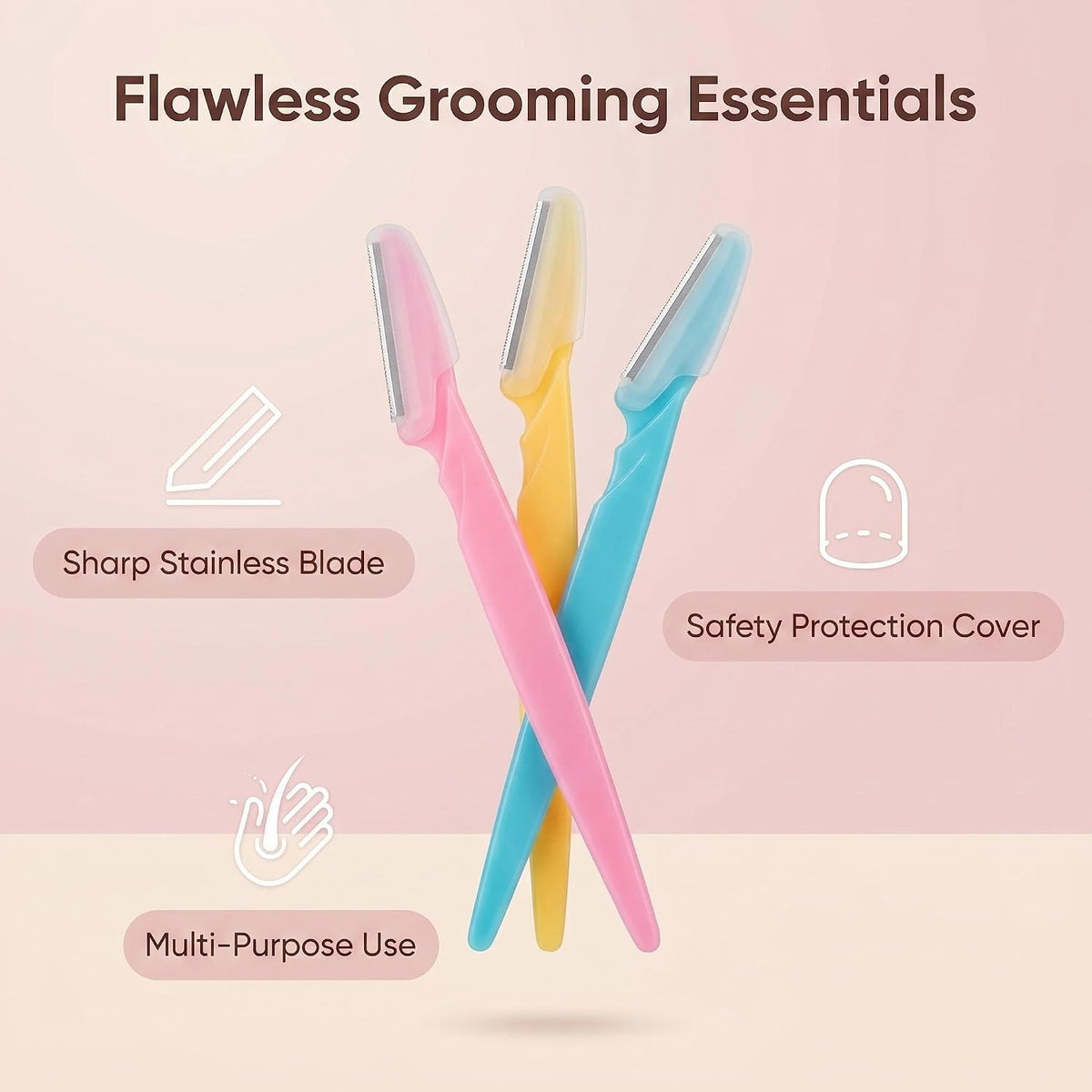 30 Pcs Eyebrow Razors Facial Hair Remover Shaver Trimmer Shaper, Exfoliating Dermaplaning Tool for Women and Men