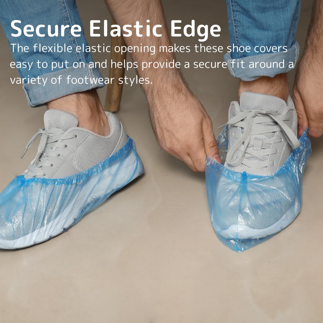 ABENA Shoe Cover | Extra Large Measuring 41x15cm | Blue Non-Sterile Single Use Shoe Covers Disposable | Durable Disposable Shoe Covers | Anti-Slip Boot Cover and Shoe Protector