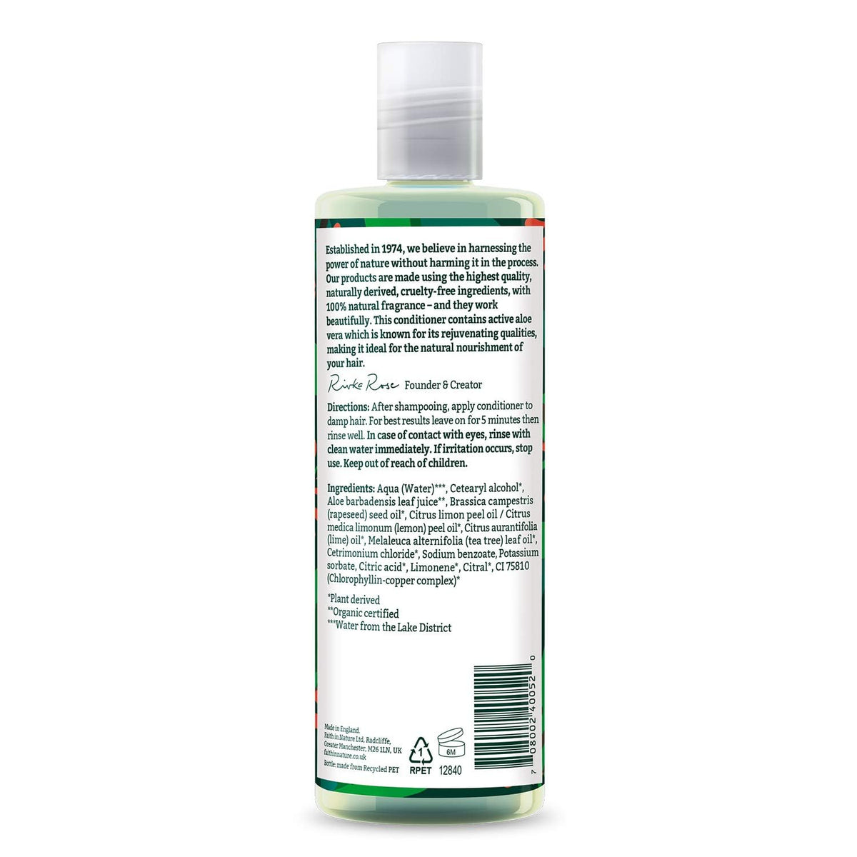 Faith In Nature Organic Coconut Conditioner, Hydrating for Dry Hair & Scalp, Vegan & Cruelty Free, No SLS, Silicones or Parabens, 400ml