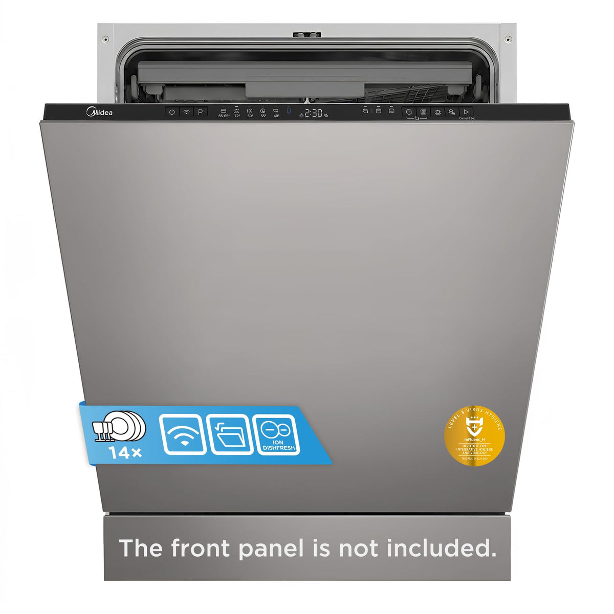Midea 60cm Freestanding Dishwasher, 14 Settings, Stainless Steel