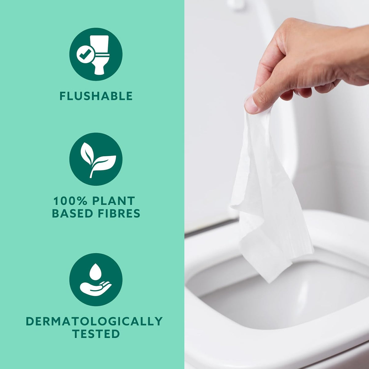 by Amazon Gentle Moist Toilet Tissues with Aloe Vera, Flushable, 240 Count (6 Packs of 40 sheets)