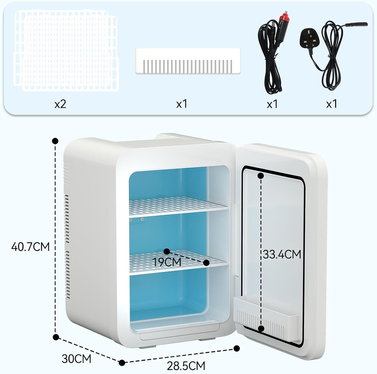 ARTETHYS Mini Fridge for Bedrooms, 20L Small Car Fridges
