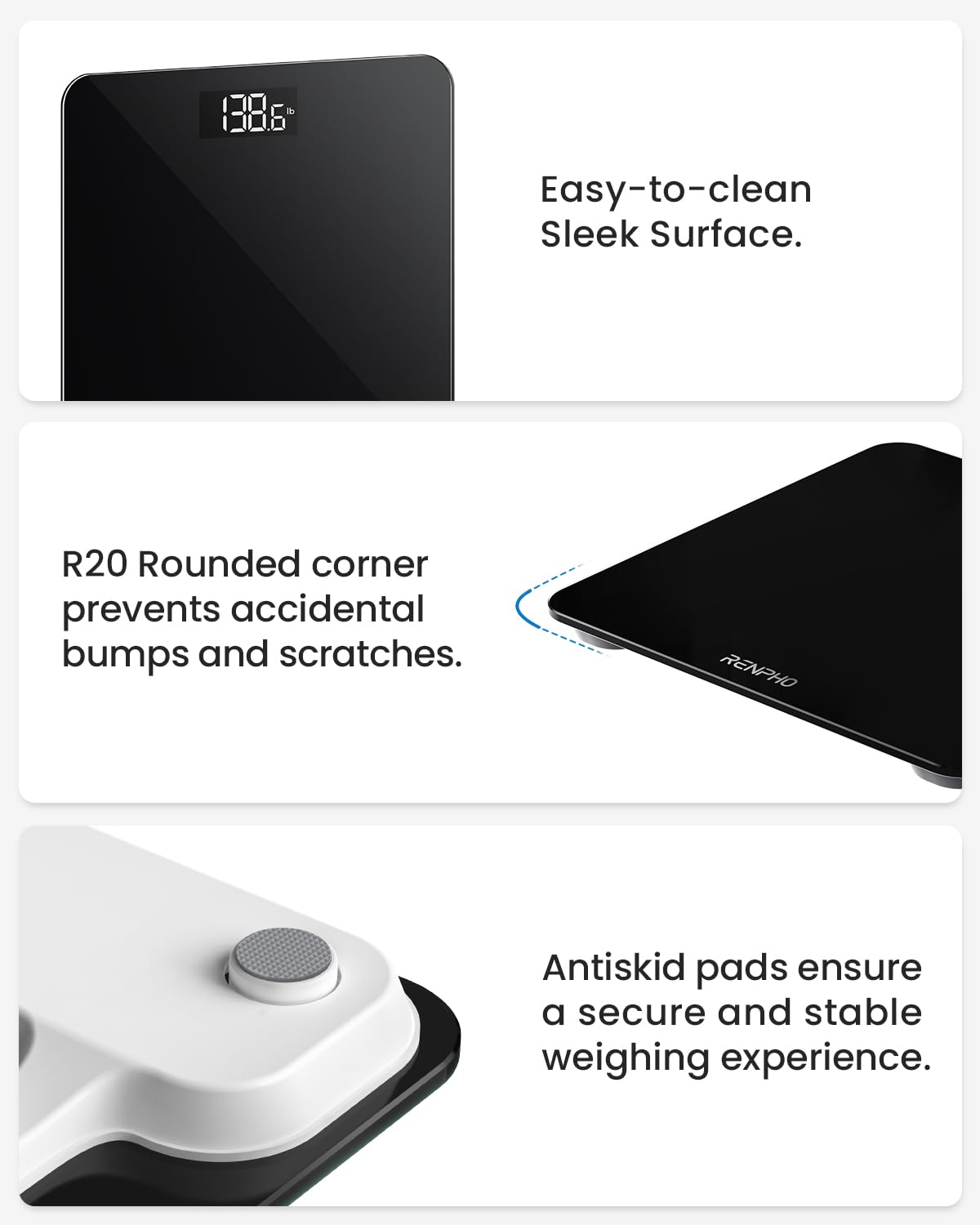 RENPHO Weighing Scales for Body Weight, High Precision, LED Display,Core 1S