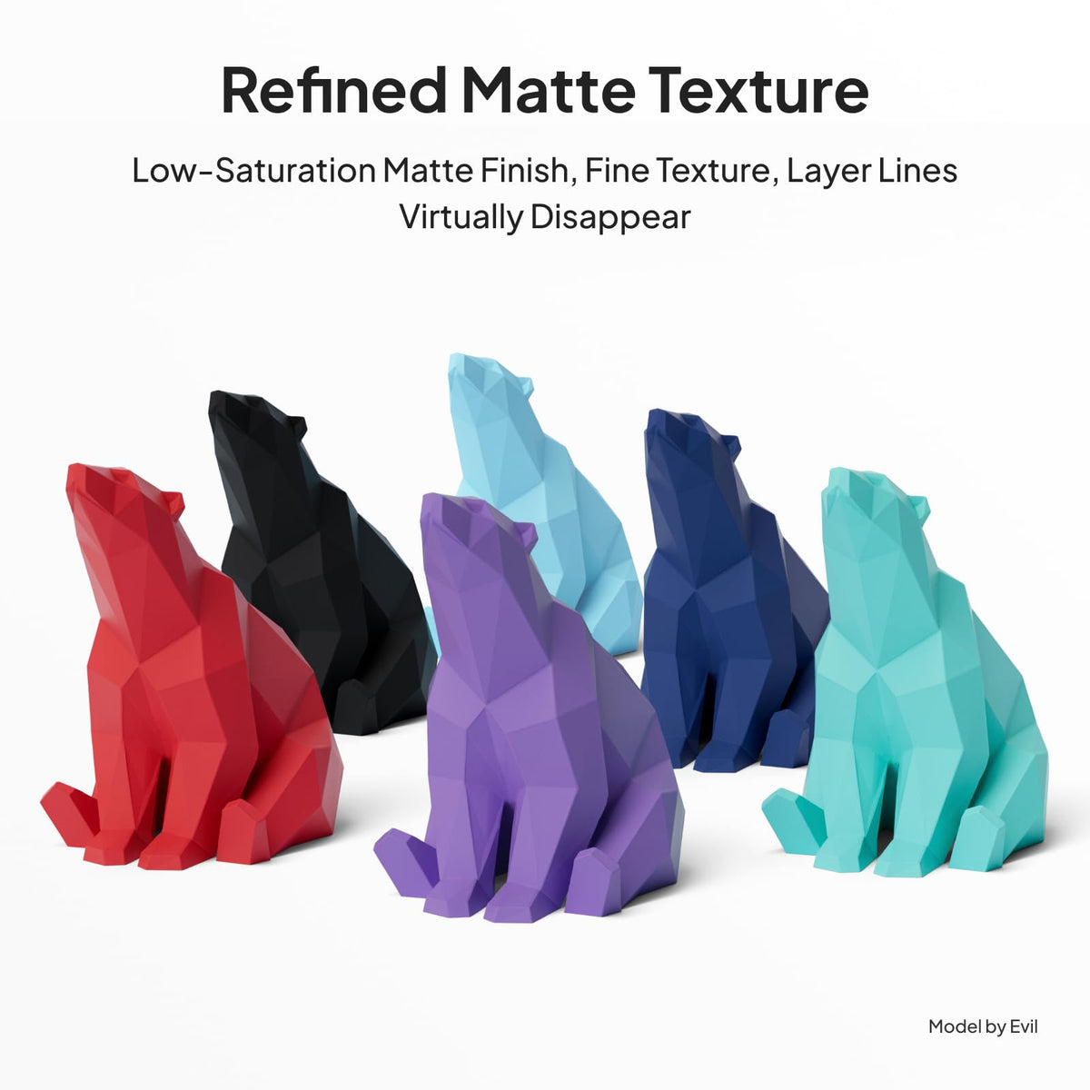 DEEPLEE Matte PLA Filament 1.75mm Matte Black 1kg(Plastic Spool)