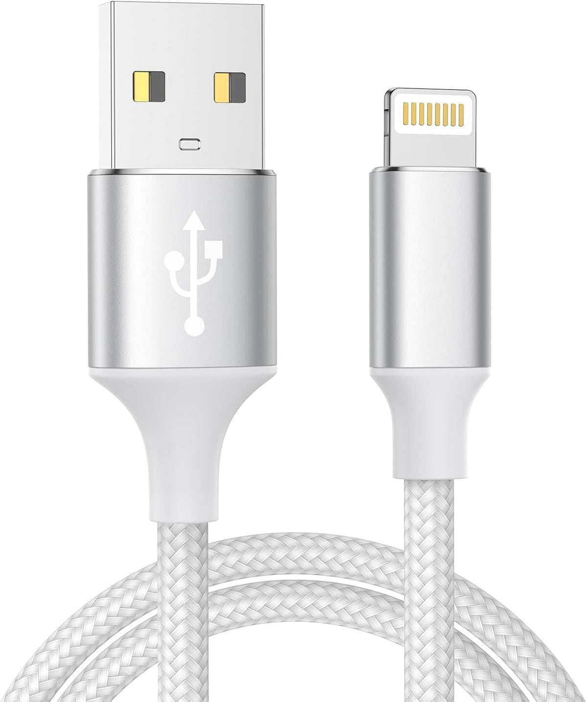 Aioneus iPhone Charger Cable 2M, iPhone Charging Cable MFi Certified Lightning Cable Fast Charging iphone Cable Lead Nylon Lightning to USB Cable for iPhone 14 13 12 11 Pro Max XS XR X 8 7 6 Plus 5 SE
