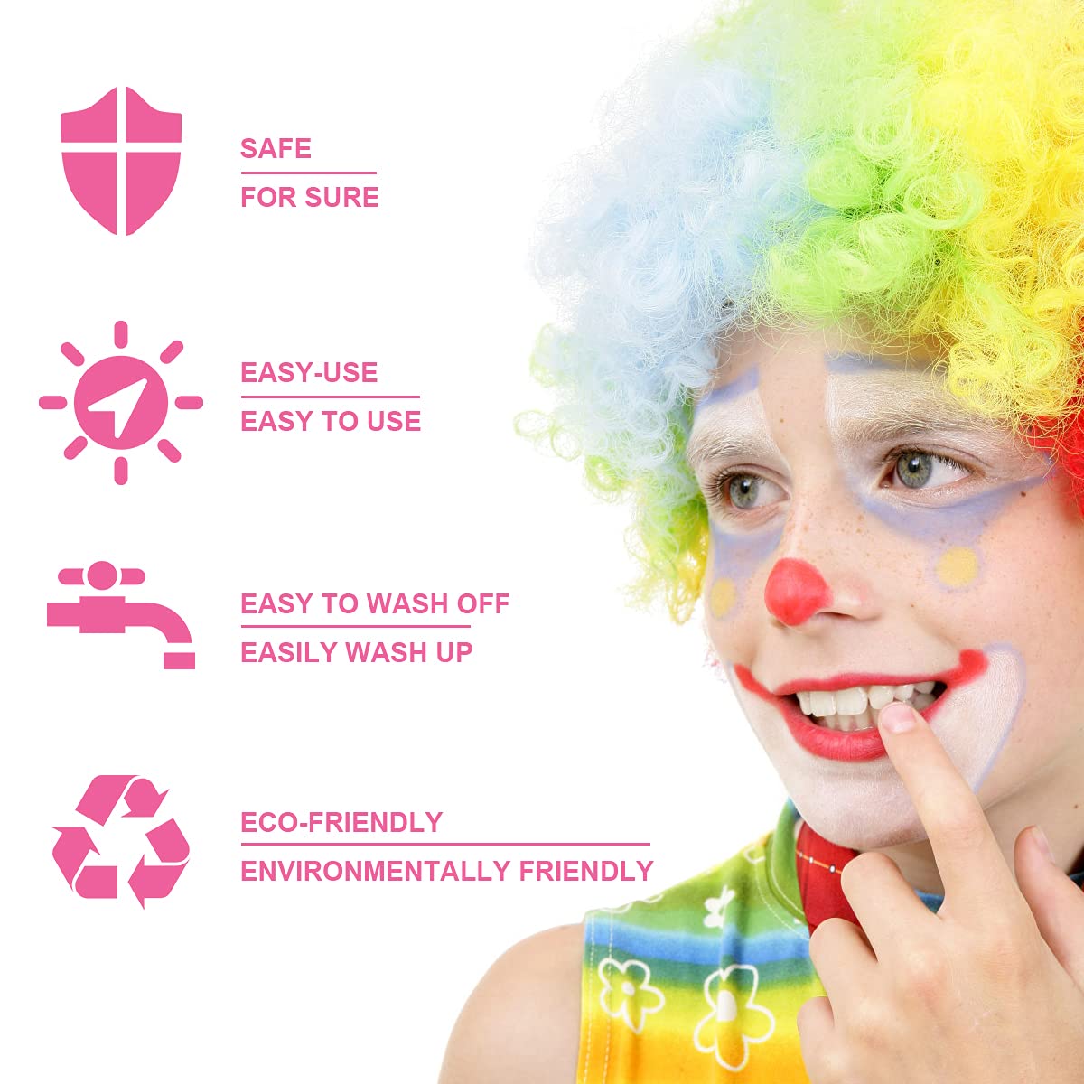 URAQT Face Paint Kit, 15 Color Face & 15 Color Neon Ultraviolet Painting with 2 Brushes 80 Stencils, Washable Safe Body Paint for Adults Kids Halloween Party Carnival, Makeup Paint Non-Toxic to Use