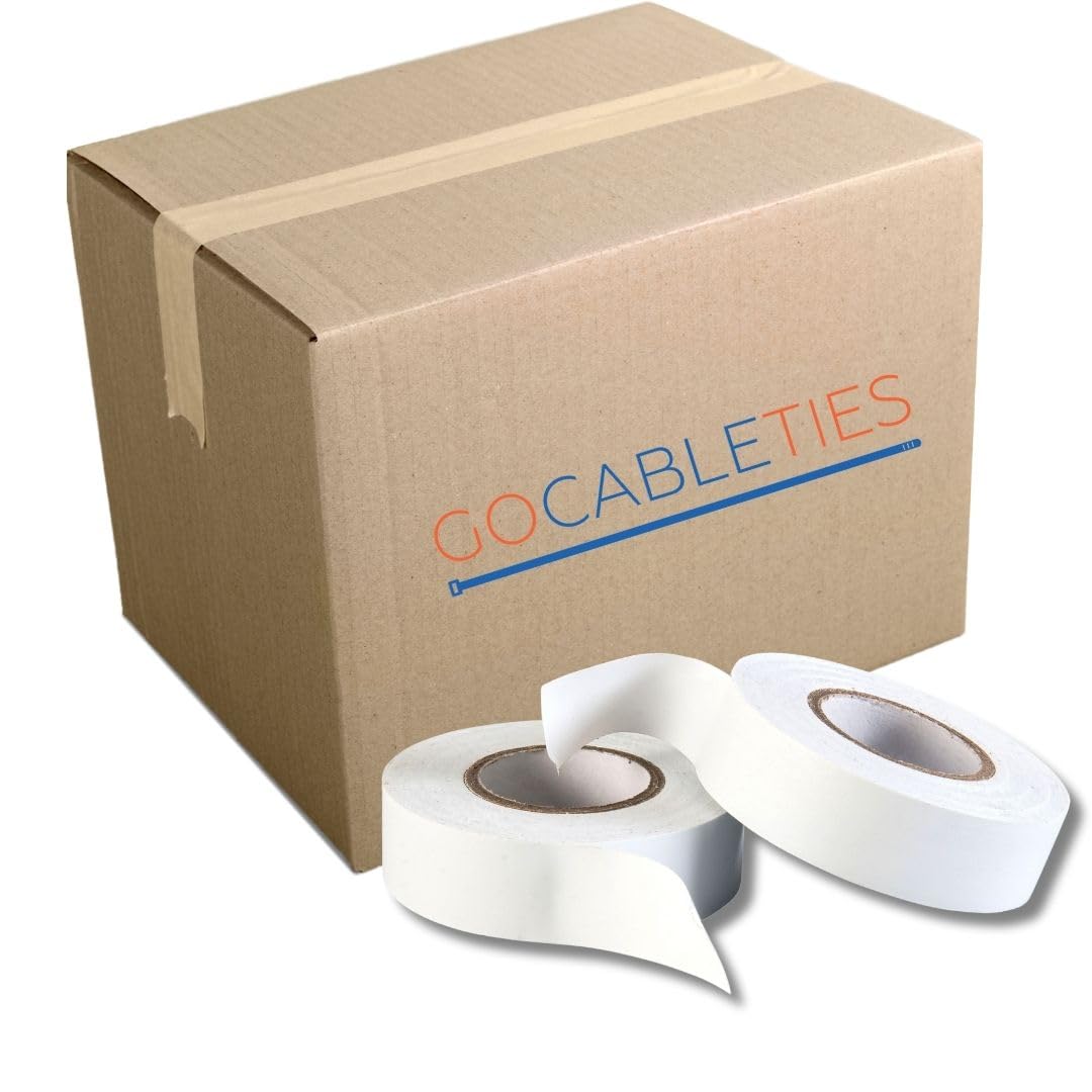 Gocableties Grey Electrical Tape, 19mm x 20m, Strong Self-Adhesive PVC Insulation Tape for Insulating, Repairing and Protecting Electrical Wires, 2 Rolls