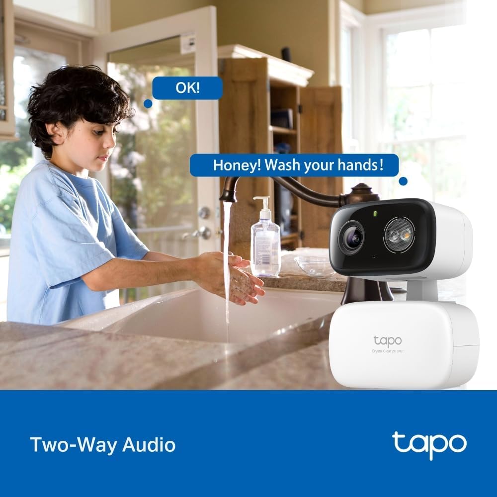 Tapo C216 2K 3MP Pan/Tilt Indoor Outdoor Security Camera Spotlights Camera
