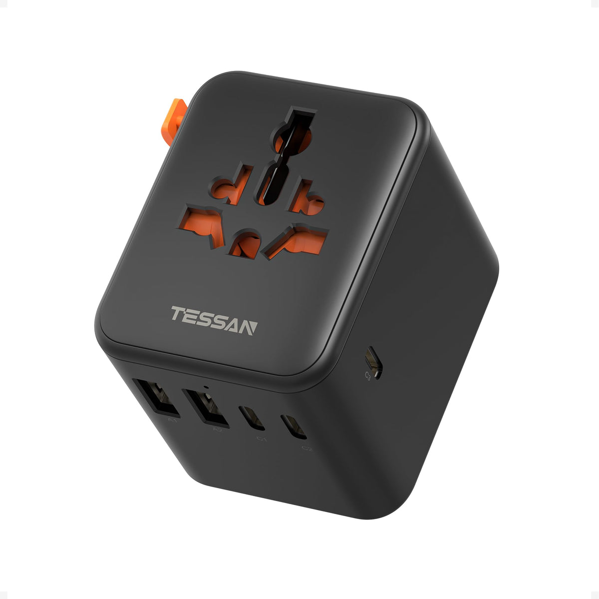 TESSAN Universal Travel Adapter, 28W Worldwide Plug with 2 USBA and 3 USBC