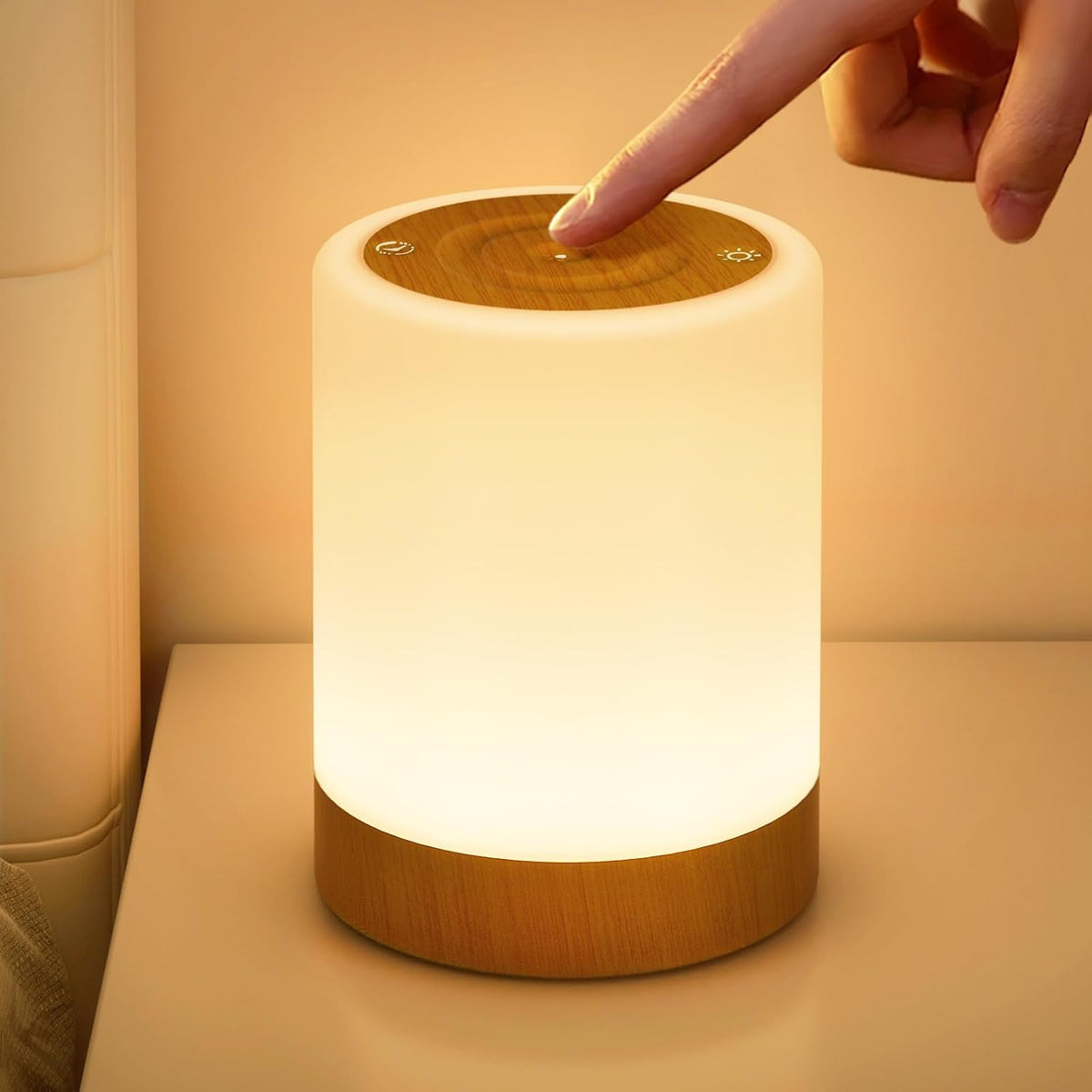 ONEWAY Night Light, LED Touch Bedside Lamp with 256 RGB & Timer & Memory