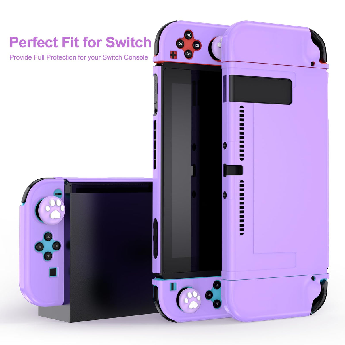 Younik Switch Accessories Bundle, 17 in 1 Switch Accessories Kit for Girls Include Switch Carrying Case with 9 Game Card Slots, Adjustable Stand, Protective Case for Switch Console & J-Con (Blue)
