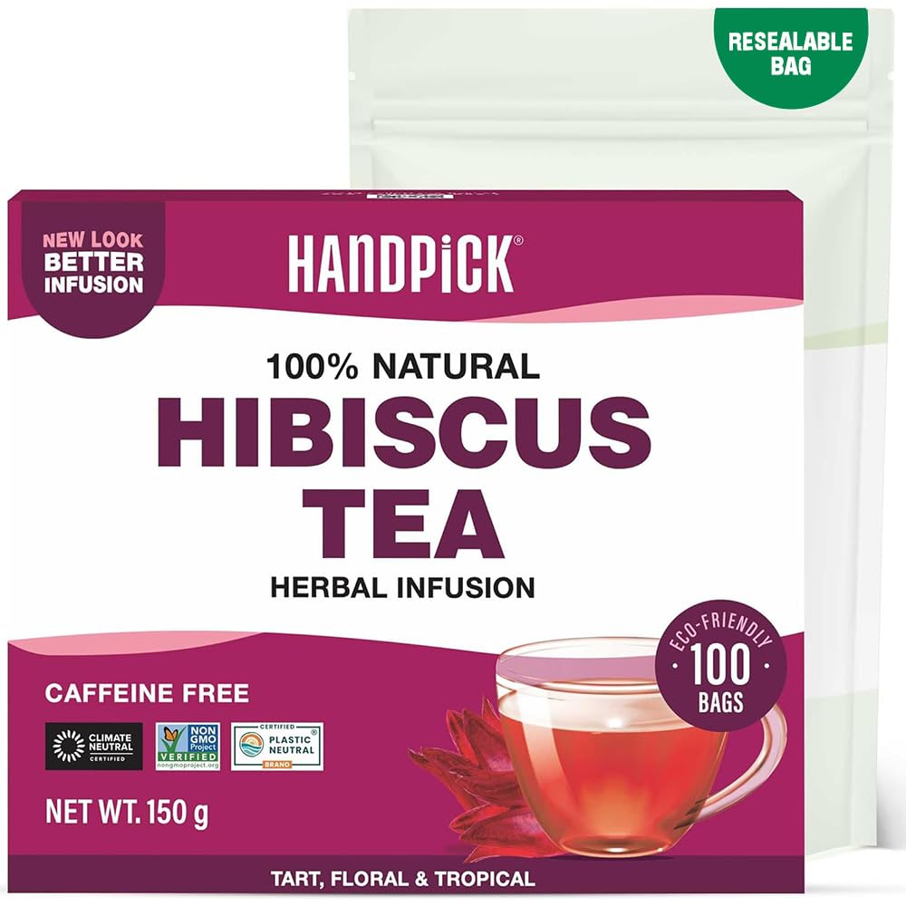 HANDPICK, Spearmint Tea Bags (100 Count), Spearmint Leaf Tea Bags