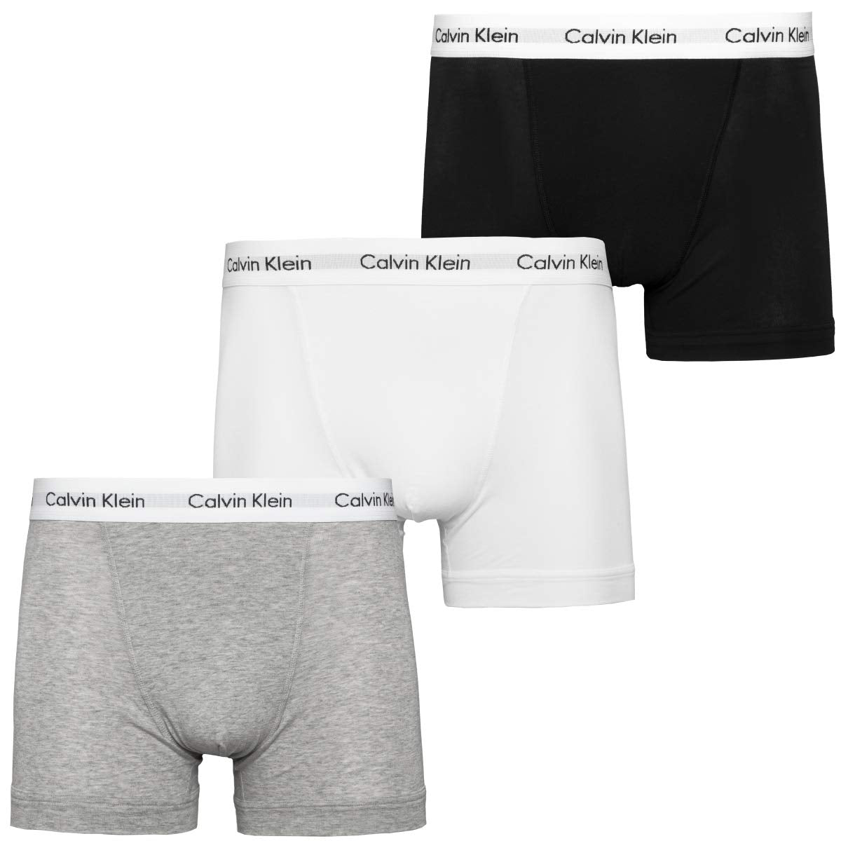 Calvin Klein Men’s 3 Pack Trunks with Logo Waistband