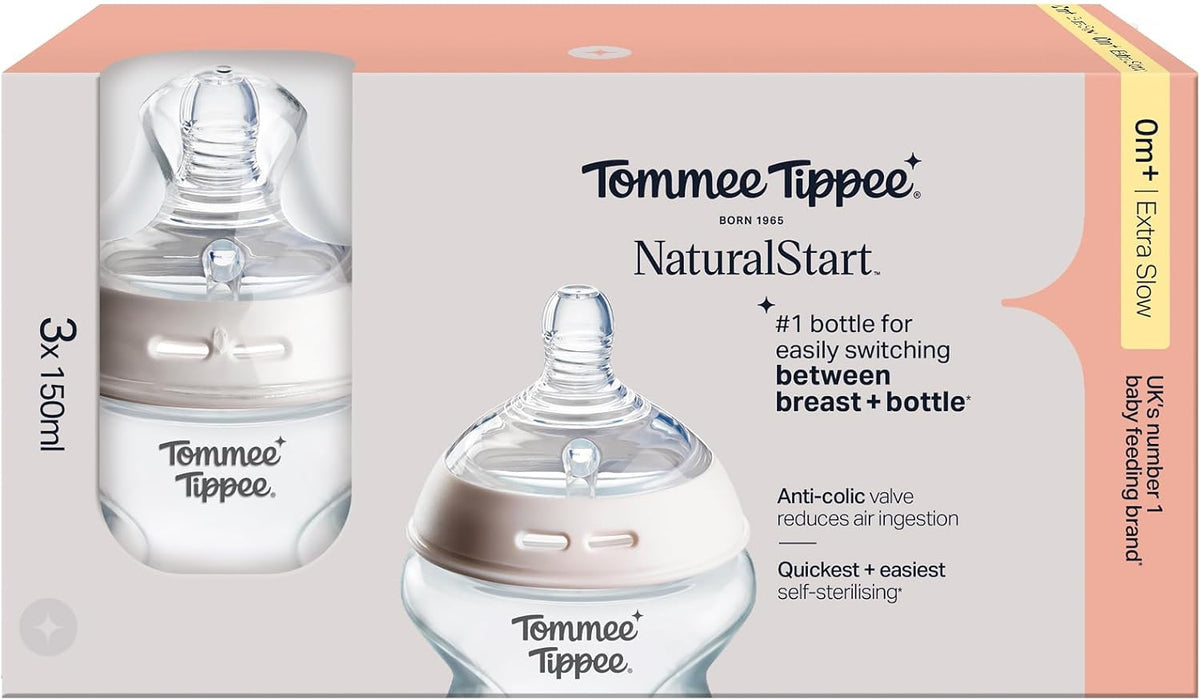 Tommee Tippee Natural Start Baby Bottle Anti-Colic 0m+ 150ml