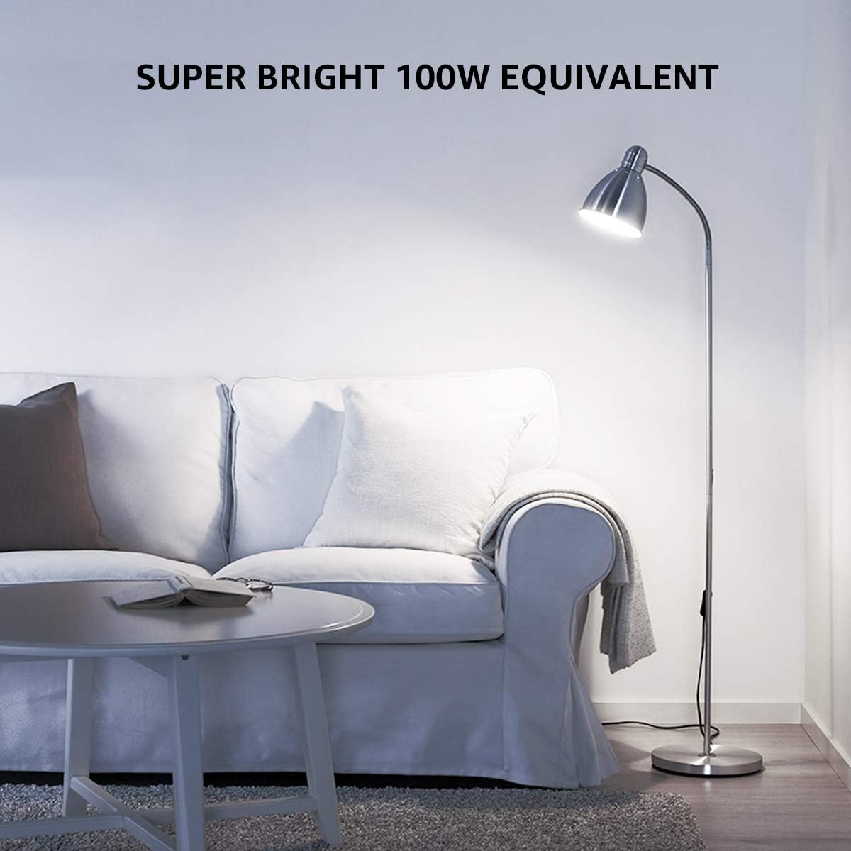 Lepro Bayonet Light Bulbs, 13W=100W, 1520lm Cool White 6500K, Pack of 6