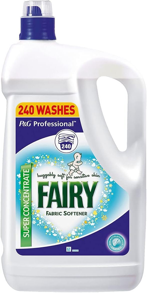 Fairy Super Concentrate Fabric Softener Conditioner 4.8L – 240 Washes – Gentle Softness for Sensitive Skin & Baby Clothes