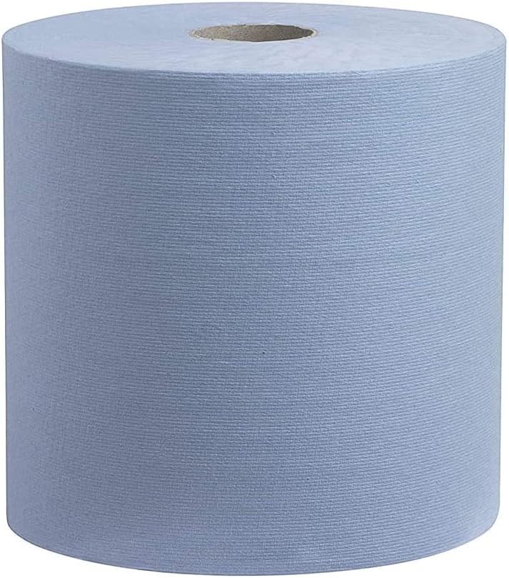 TPZ Centre Feed Paper Rolls Blue, 2 Ply Embossed Wipers, 6 Rolls, 480m Each