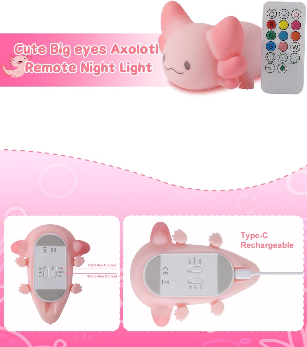 ZKLiLi Cat Night Light for Kids,Cute Night Lamp for Nursery,Squishy Silicone Touch Lights Portable, Gift for Birthday and Christmas for Kids Baby Children (Battery Cat)