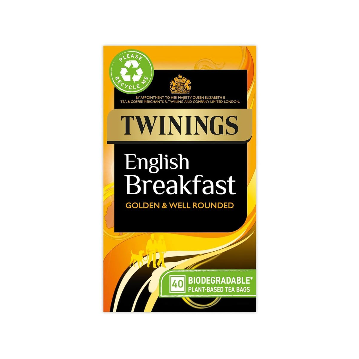Twinings English Breakfast Tea, 4 x 80 Biodegradable Plant-Based Tea Bags
