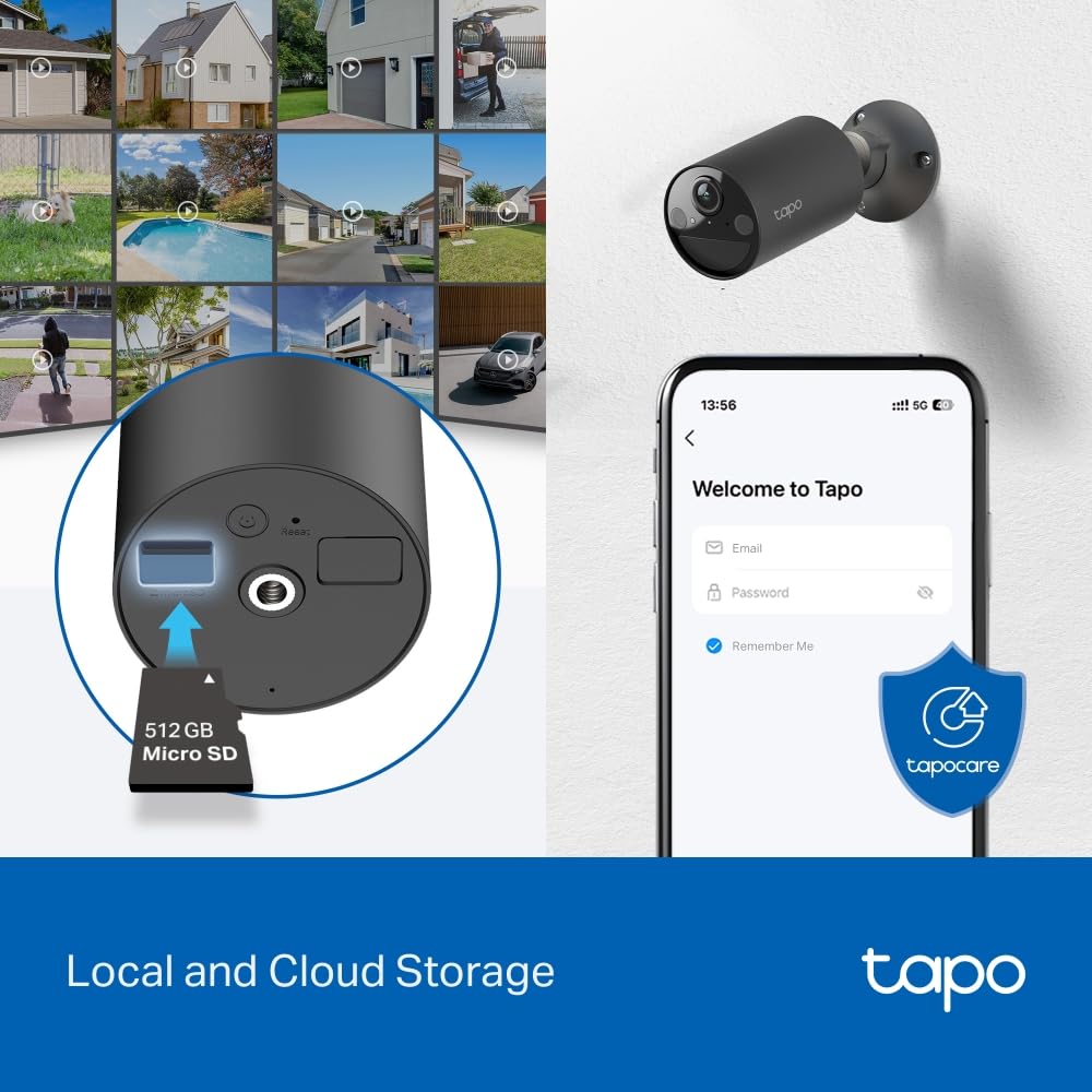 Tapo 2K QHD Wireless Indoor/Outdoor Smart Security Camera