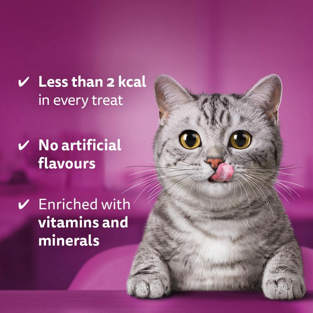 WHISKAS Crunch 100g (Pack of 6) - Tasty Topping Adult Cat Treat Biscuits