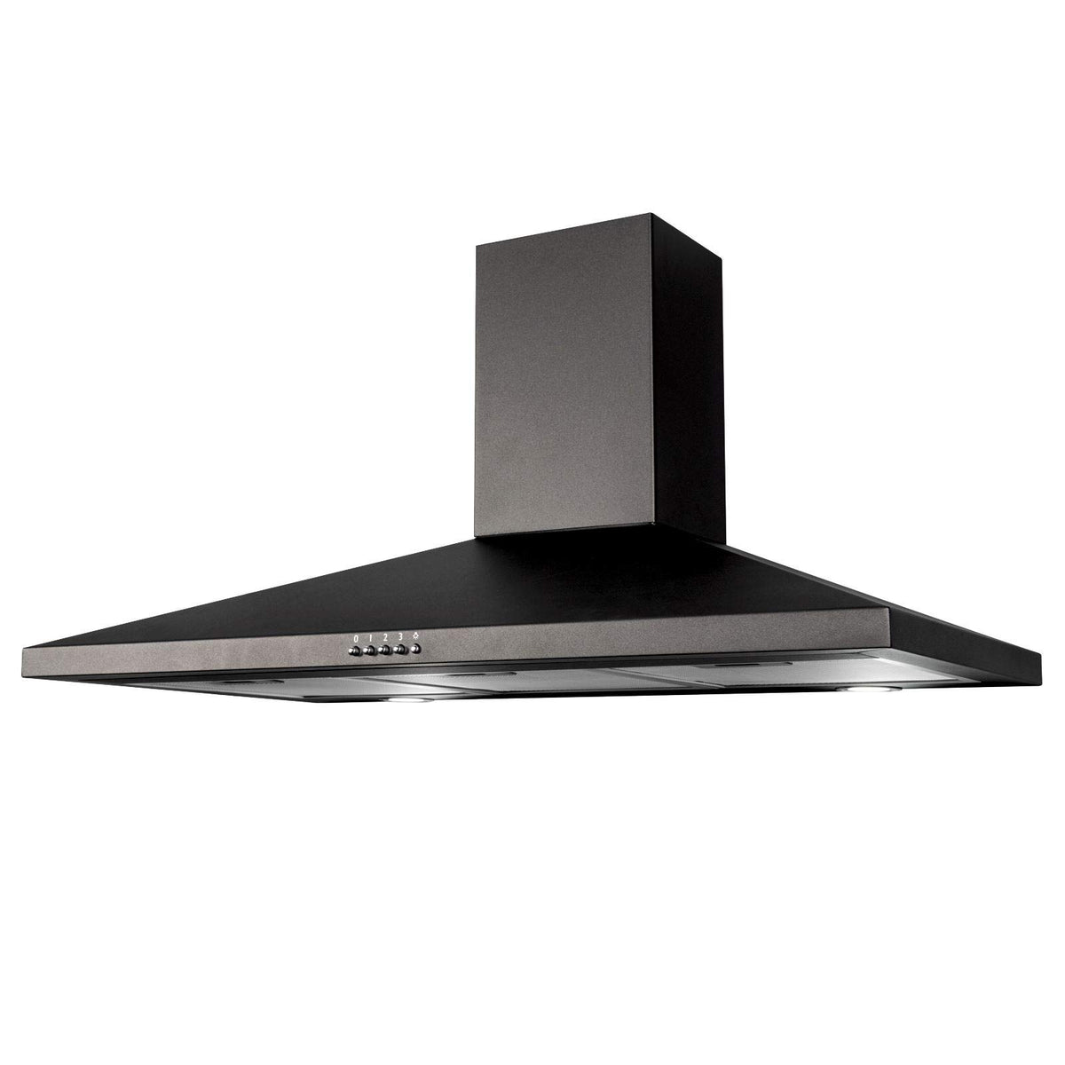 SIA 60cm Chimney Cooker Hood Kitchen Extractor Fan, Black, CHL60BL