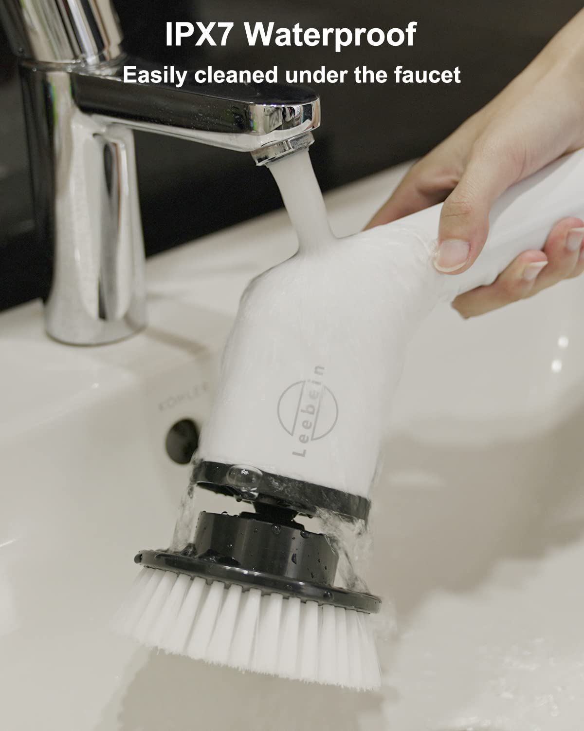 Leebein Electric Spin Scrubber, Cordless Cleaning Brush for Bathroom, Home