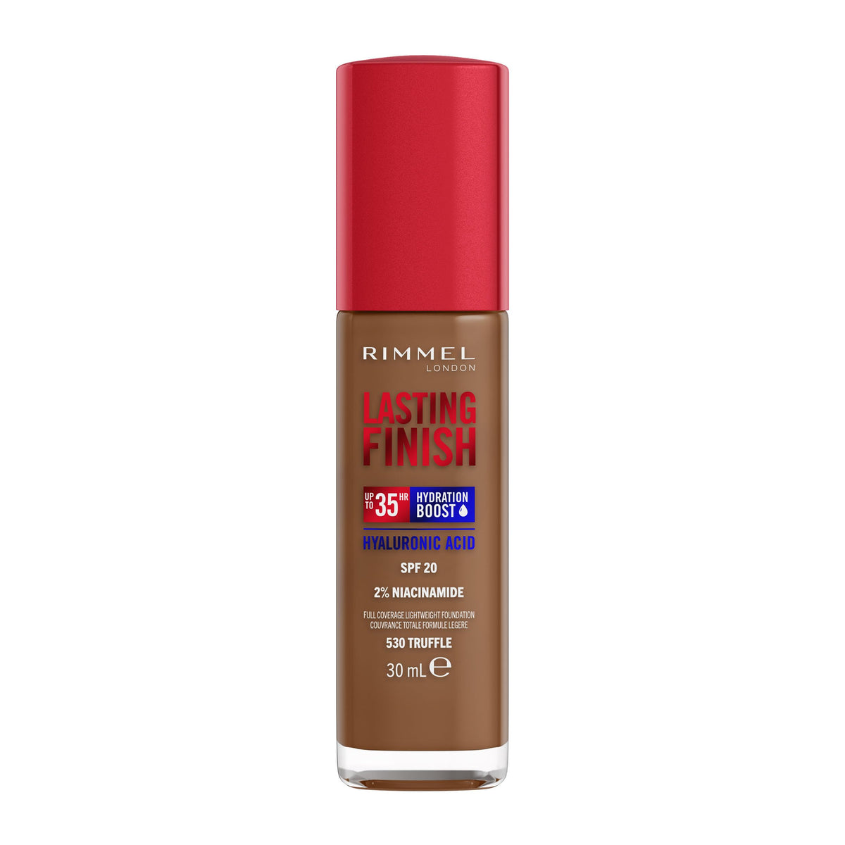 Rimmel Lasting Finish 35Hr Foundation 300 Sand, Full Coverage, Hydrating, SPF20, Hyaluronic Acid, Vitamin E, 2% Niacinamide, All Day Wear, Vegan, Cruelty Free