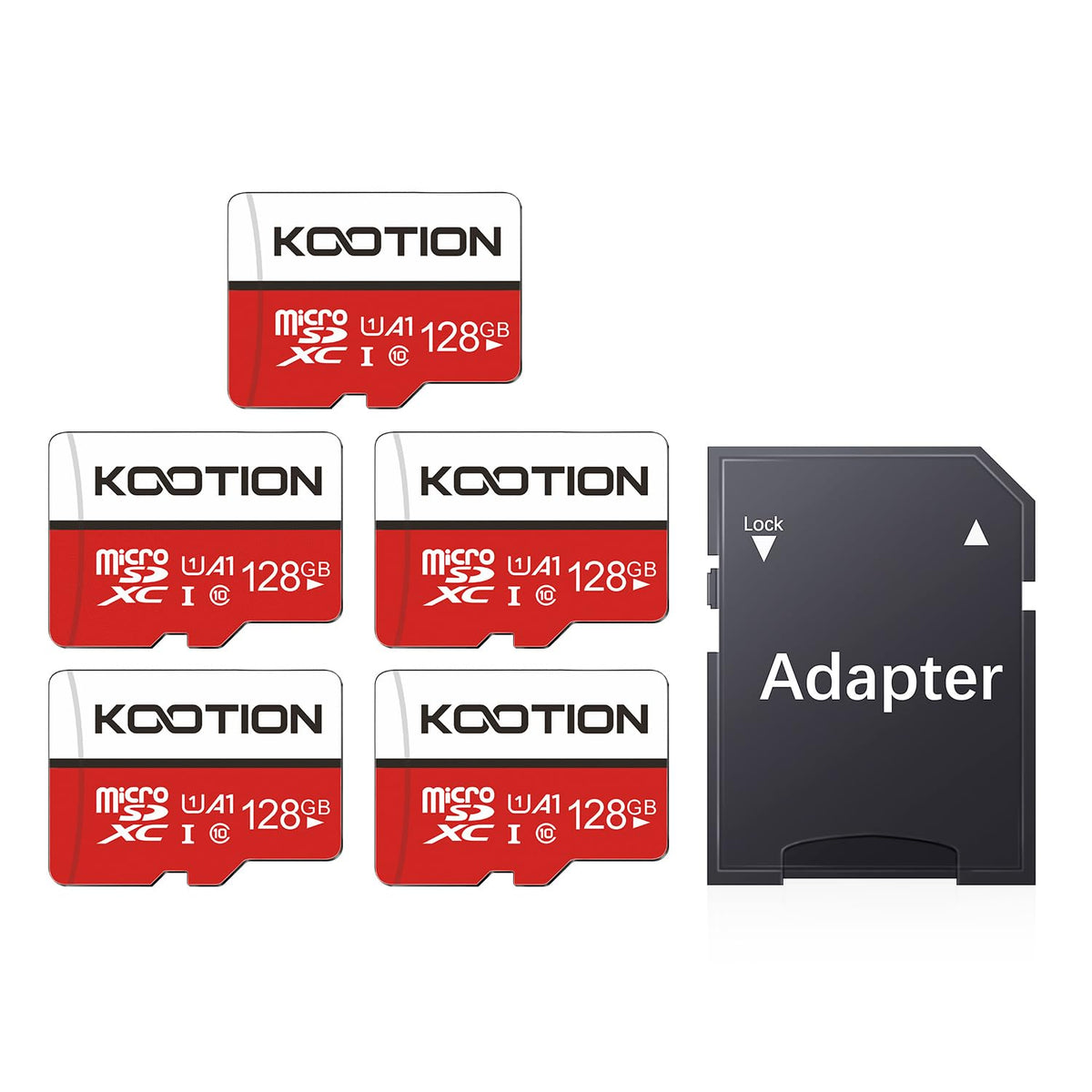 KOOTION 64GB Micro SD Card, UHD Video for GoPro, Action Camera, Drone, Smartphone, R/W up to 80/20MB/s MicroSDXC Memory Card UHS-I U1 Class 10