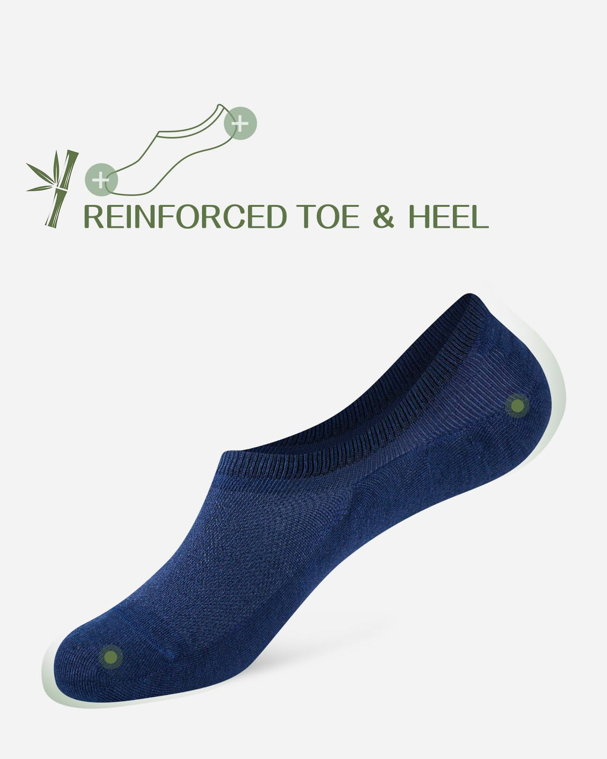 Cirorld Bamboo No Show Socks for Men & Women, 6 Pairs, Non-Slip