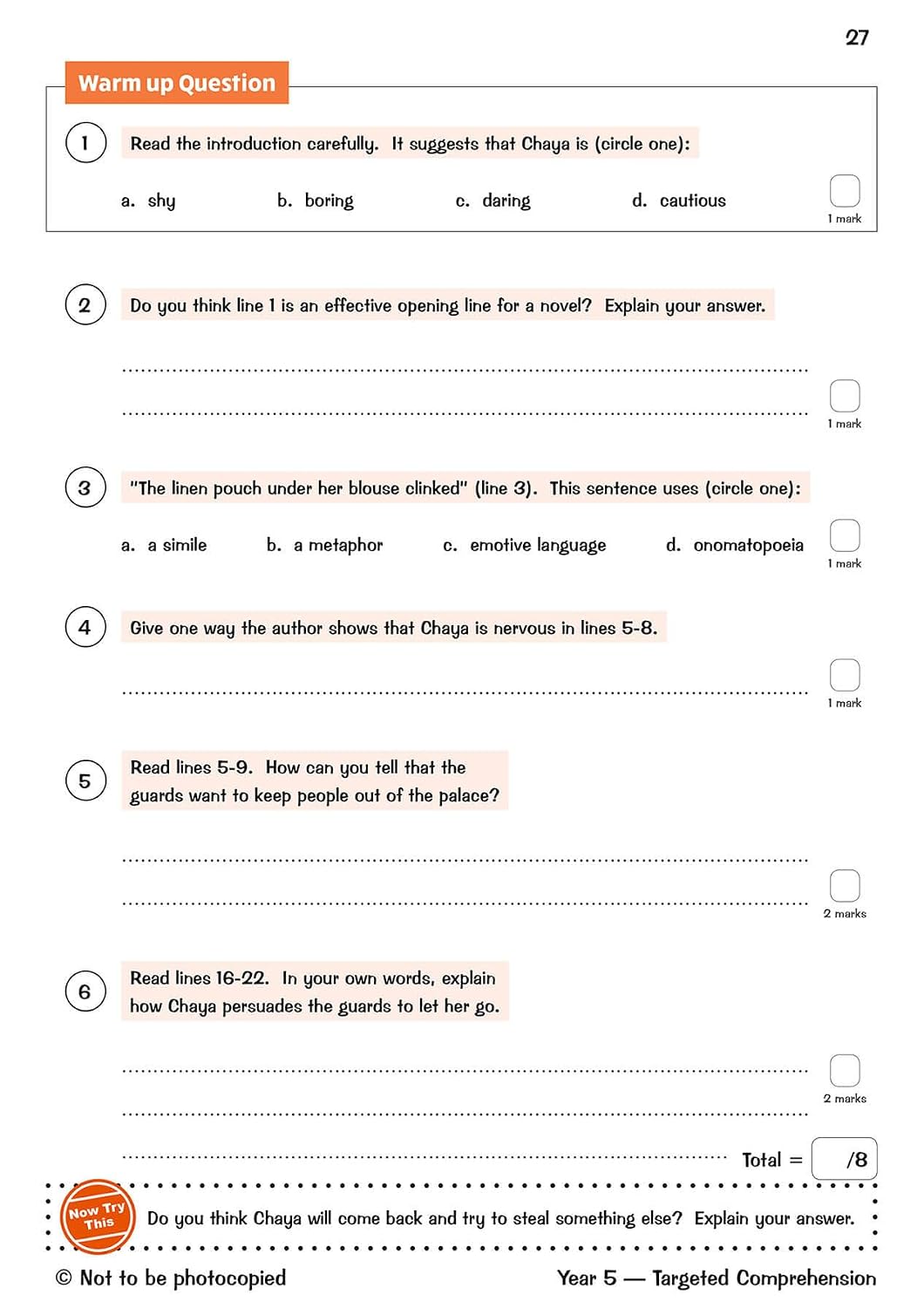 KS2 English Year 5 Reading Comprehension Targeted Question Book - Book 1 (with Answers) (CGP Year 5 English)