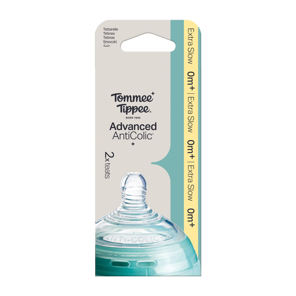 Tommee Tippee Advanced Anti-Colic Baby Bottle Teats Fast Flow 6m+