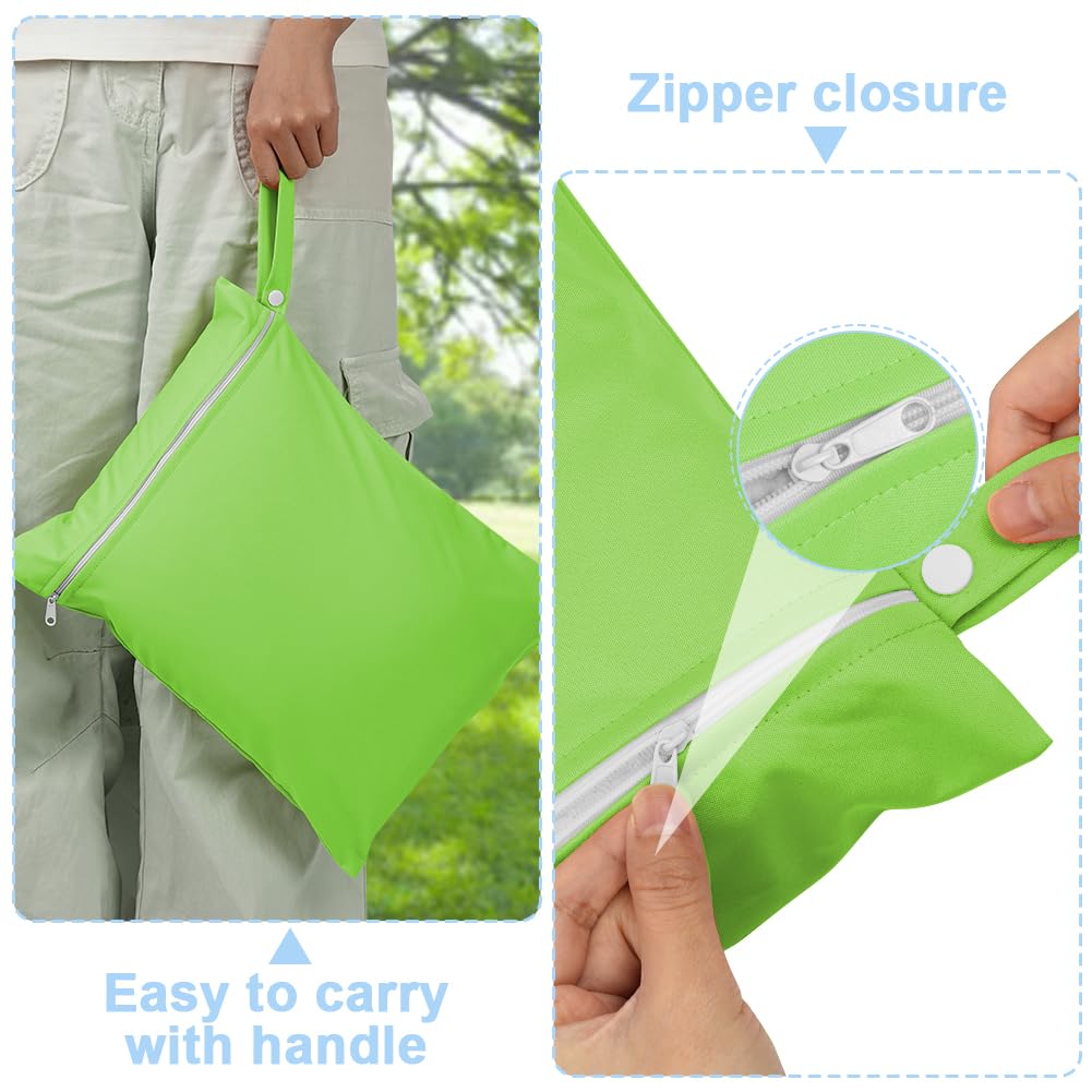 2PCS Wet Bags for Baby Items, Wet Swimsuits, Beach, Camping(Black)