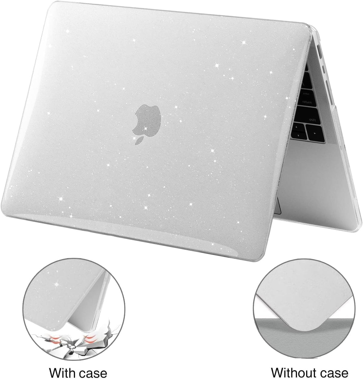 EooCoo for MacBook Neo Case 13 inch 2026 A3404 A18-Pro Crystal Clear