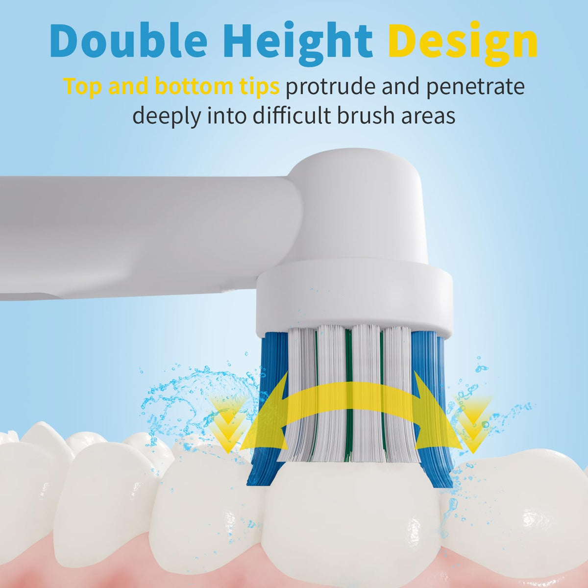 20 Pack Toothbrush Replacement Heads Black Compatible with Oral B Professional Soft Clean Electric Toothbrush Head Heads Refill Pro 500/1000/1500/3000/3757/5000/7000/7500/8000