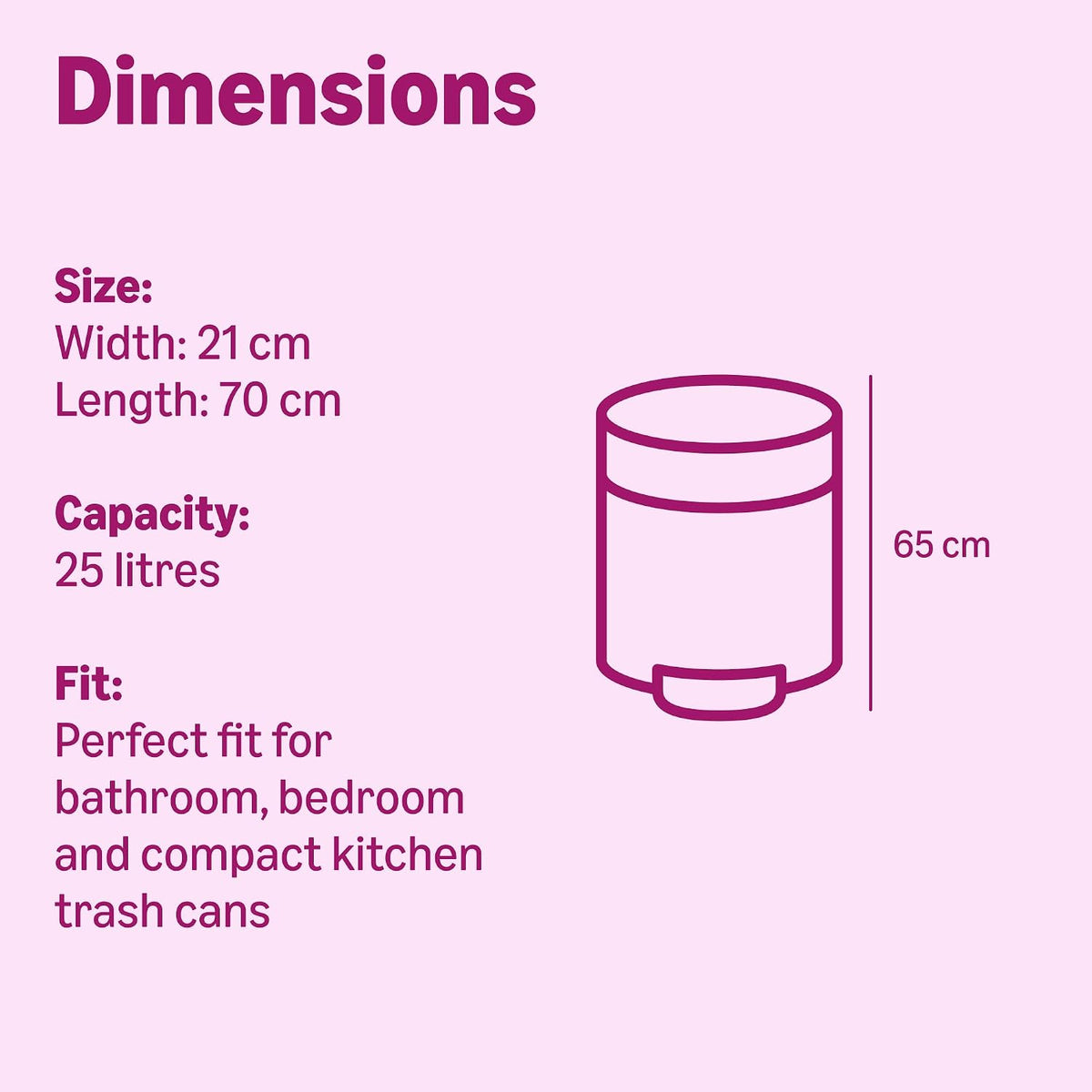 by Amazon Bin Liners with Carry Handles, 25 Litre, Transparent, 30 Count