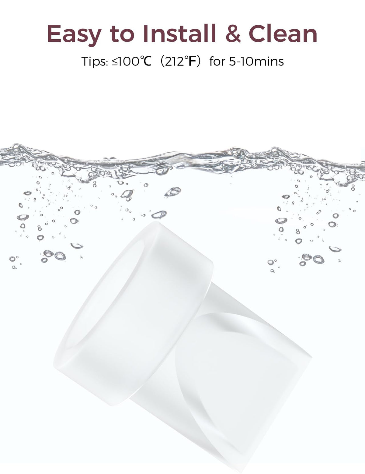Momcozy Full Set Collector Cup Only Compatible with Momcozy M5 NOT for Others. Original M5 Breast Pump Replacement Accessories (160ml, with Double-Sealed Flange 24mm)