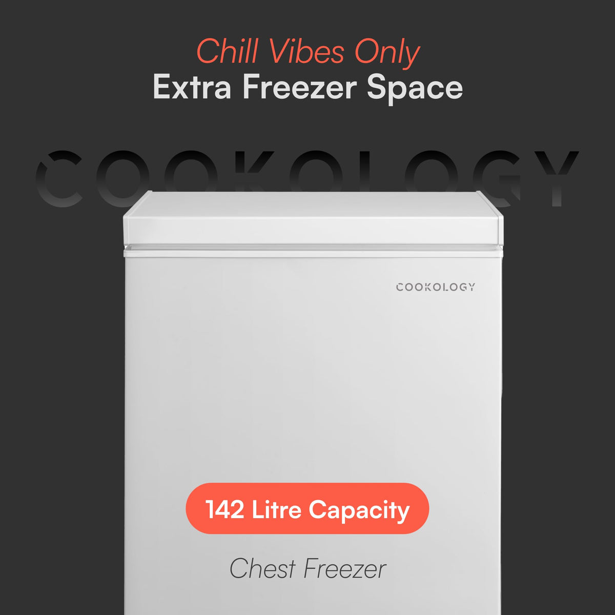 Cookology 99L Freestanding Chest Freezer - Adjustable Feet - White