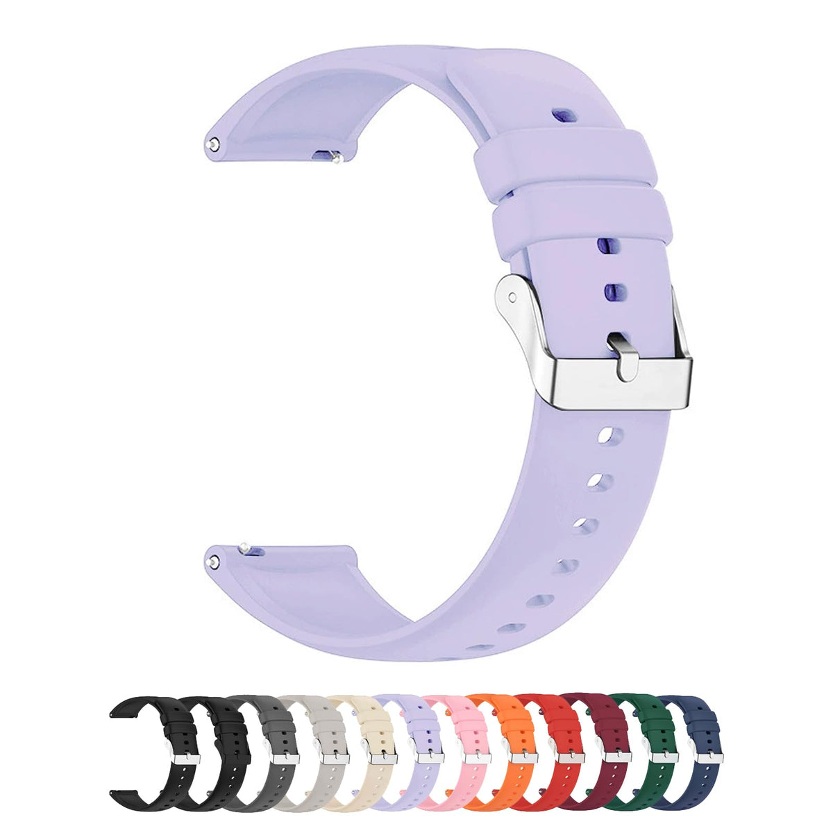 Silicone Strap,Quick Buckle Waterproof Soft Strap,Watch strap