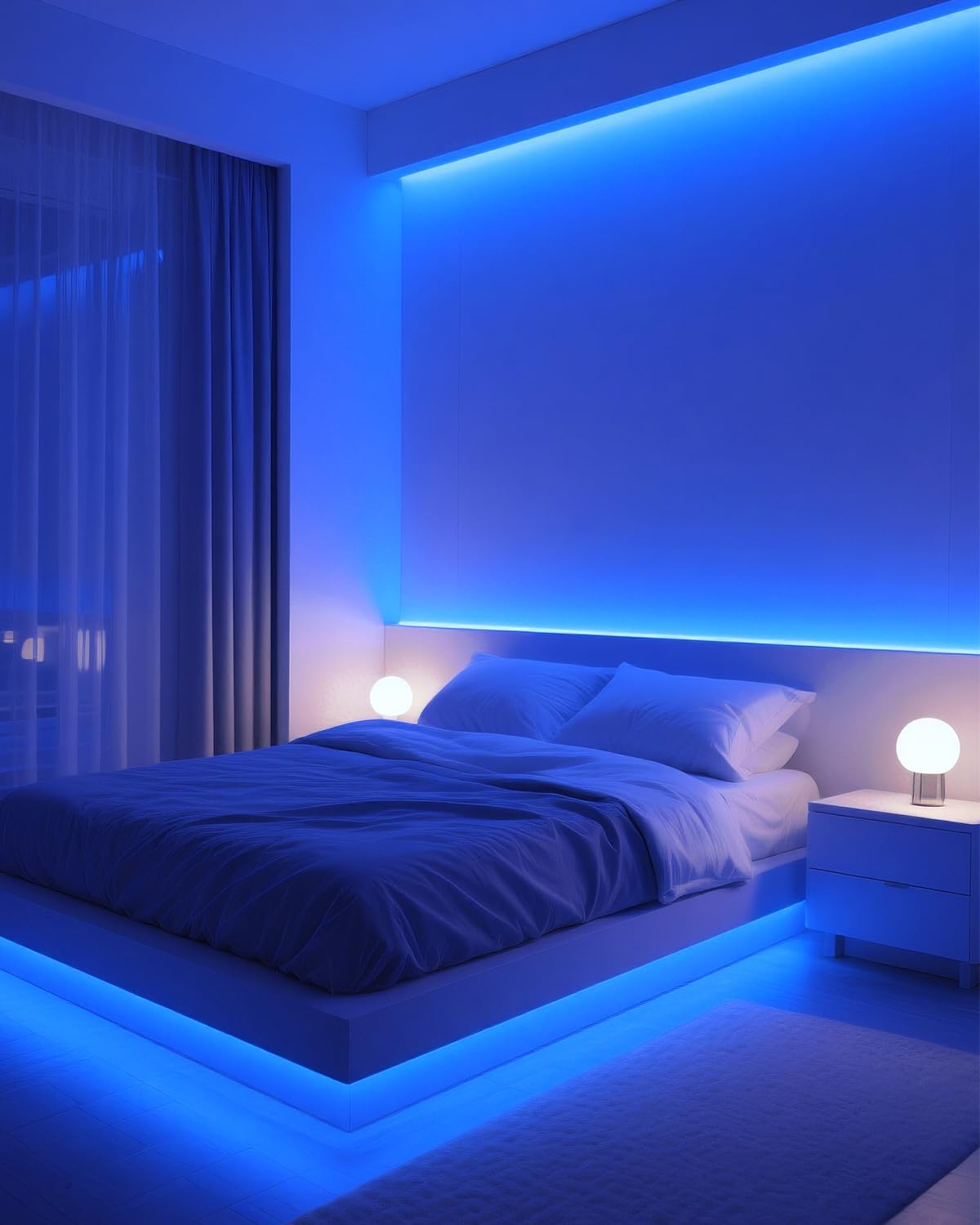 Aclorol 12V Red LED Lights for Bedroom 5M Fleixible COB LED Strip Light