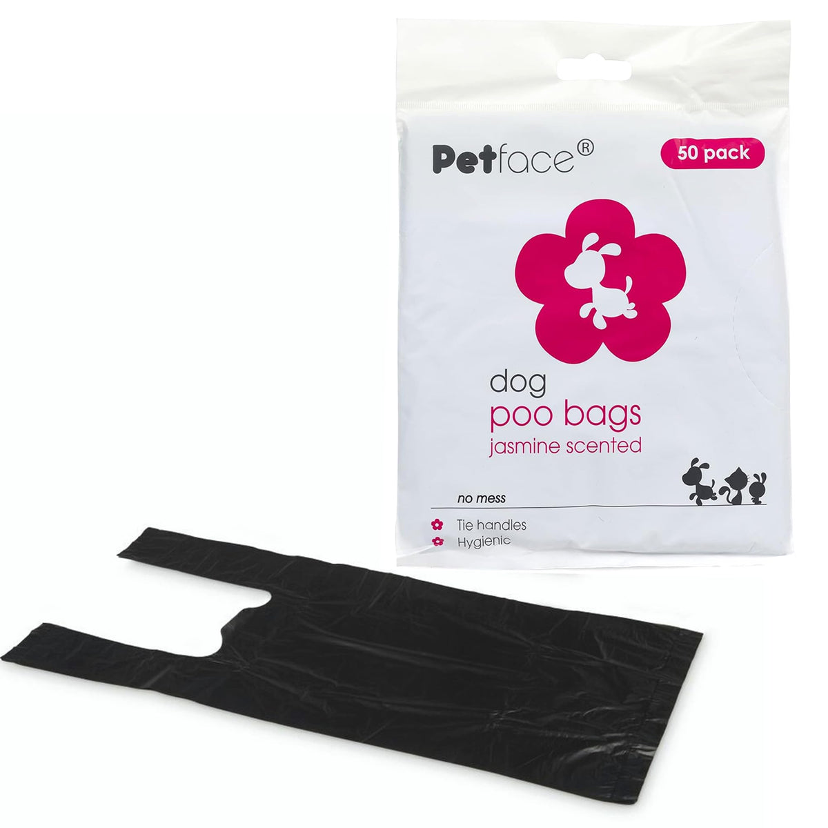 Petface No Mess Degradable Poop Bags With Tie Handles (Pack of 100)
