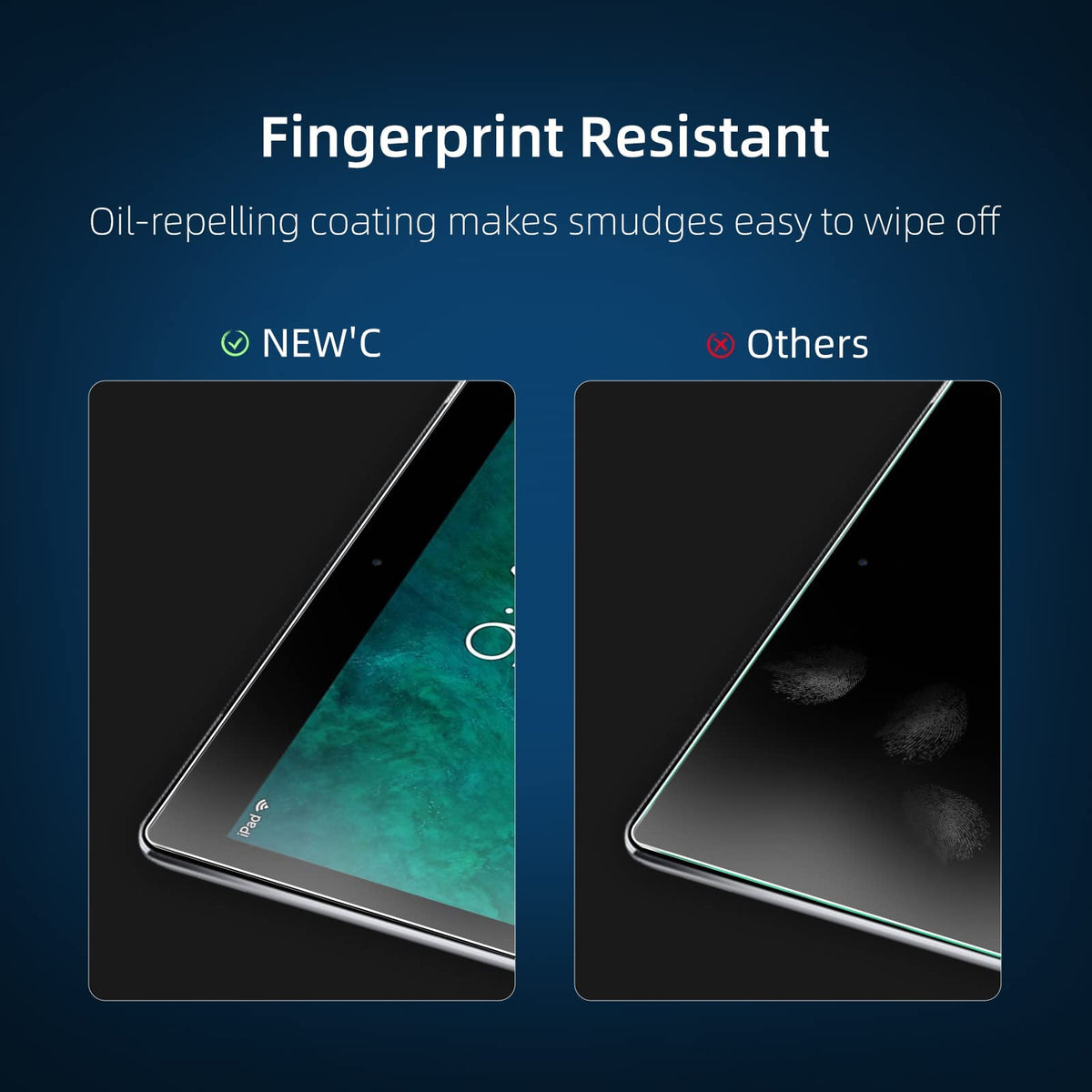 NEW'C for iPad Air 5/4, iPad Pro 11-inch Screen Protector Tempered Glass