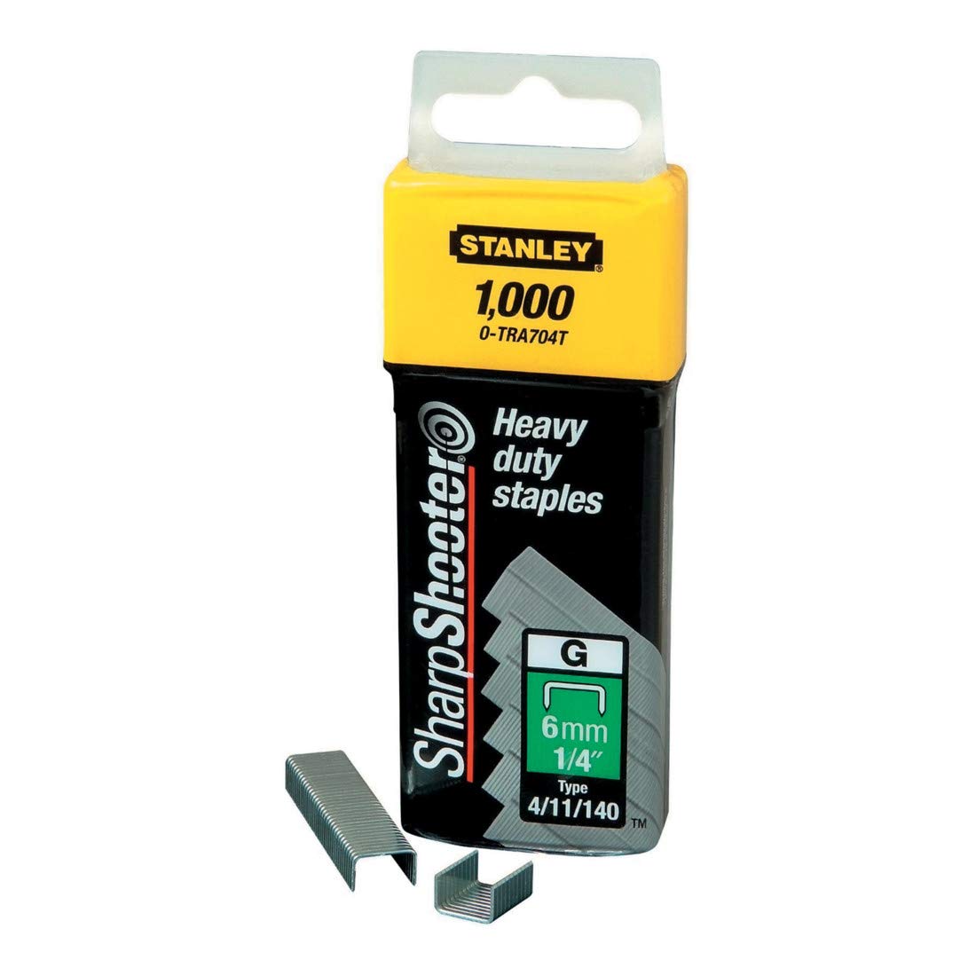 STANLEY 14mm Heavy-Duty Staples, Type G, Pack of 1000, 1-TRA709T