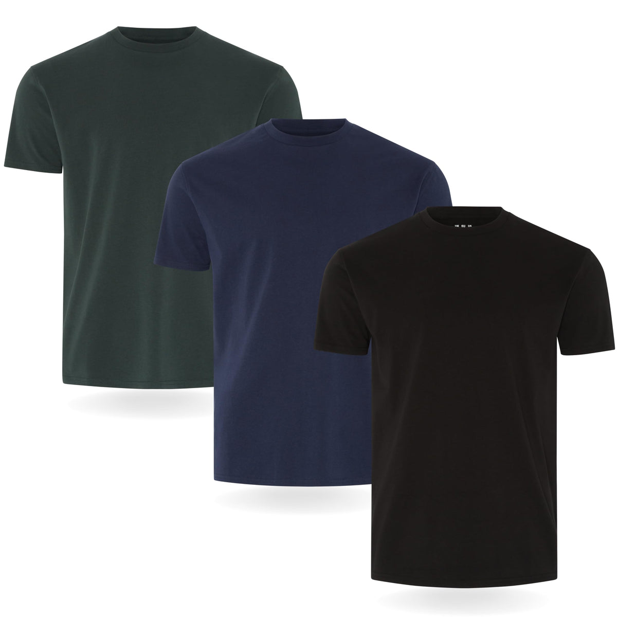 FM London 3/5 Pack Mens T Shirt, Premium Weight, 100% Cotton & Super Soft